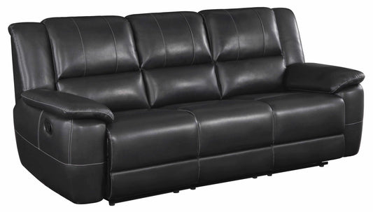 Lee - Lee Pillow Arm Motion Sofa Black
