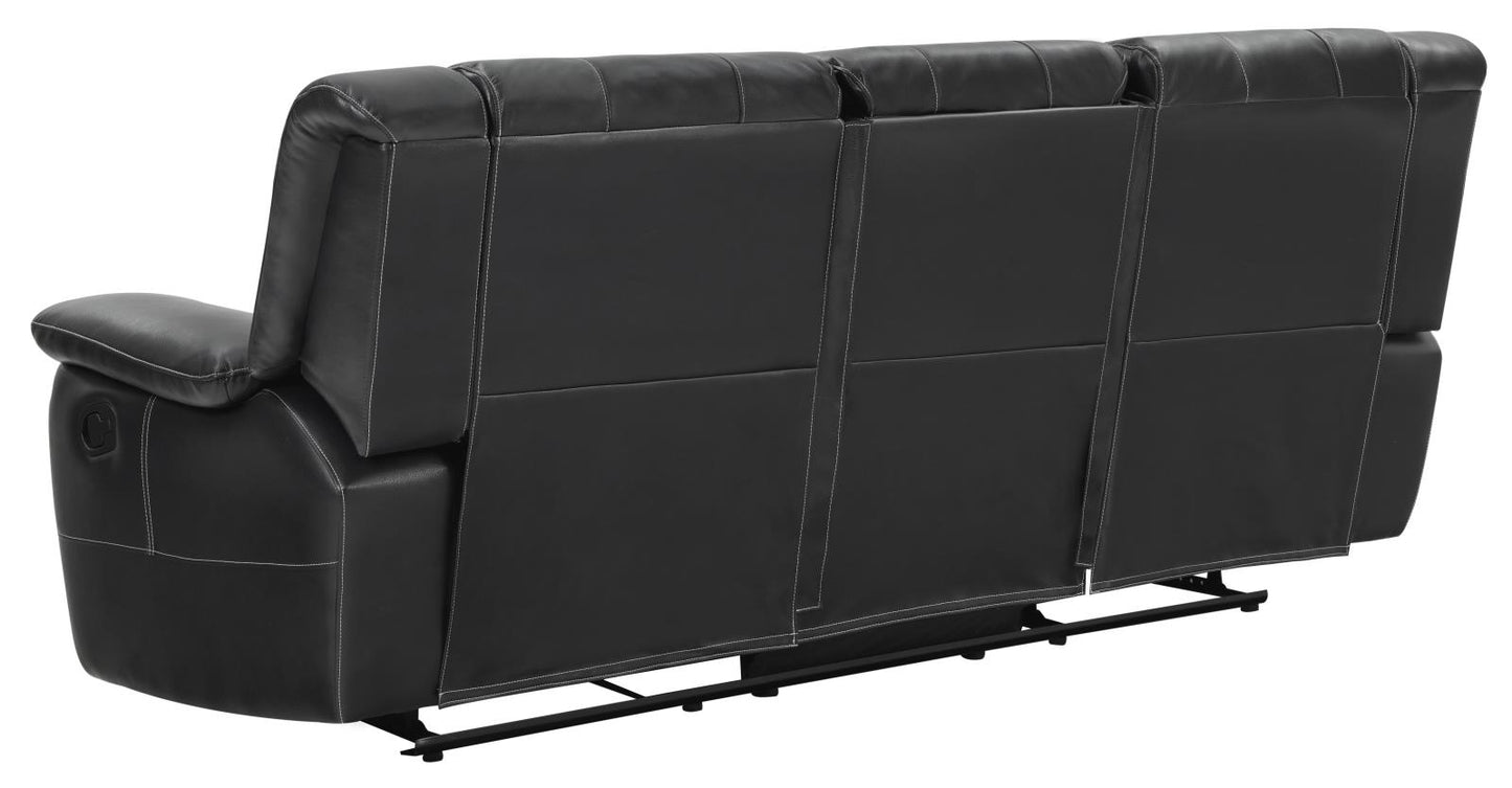 Lee - Lee Upholstered Pillow Top Arm Living Room Set Black
