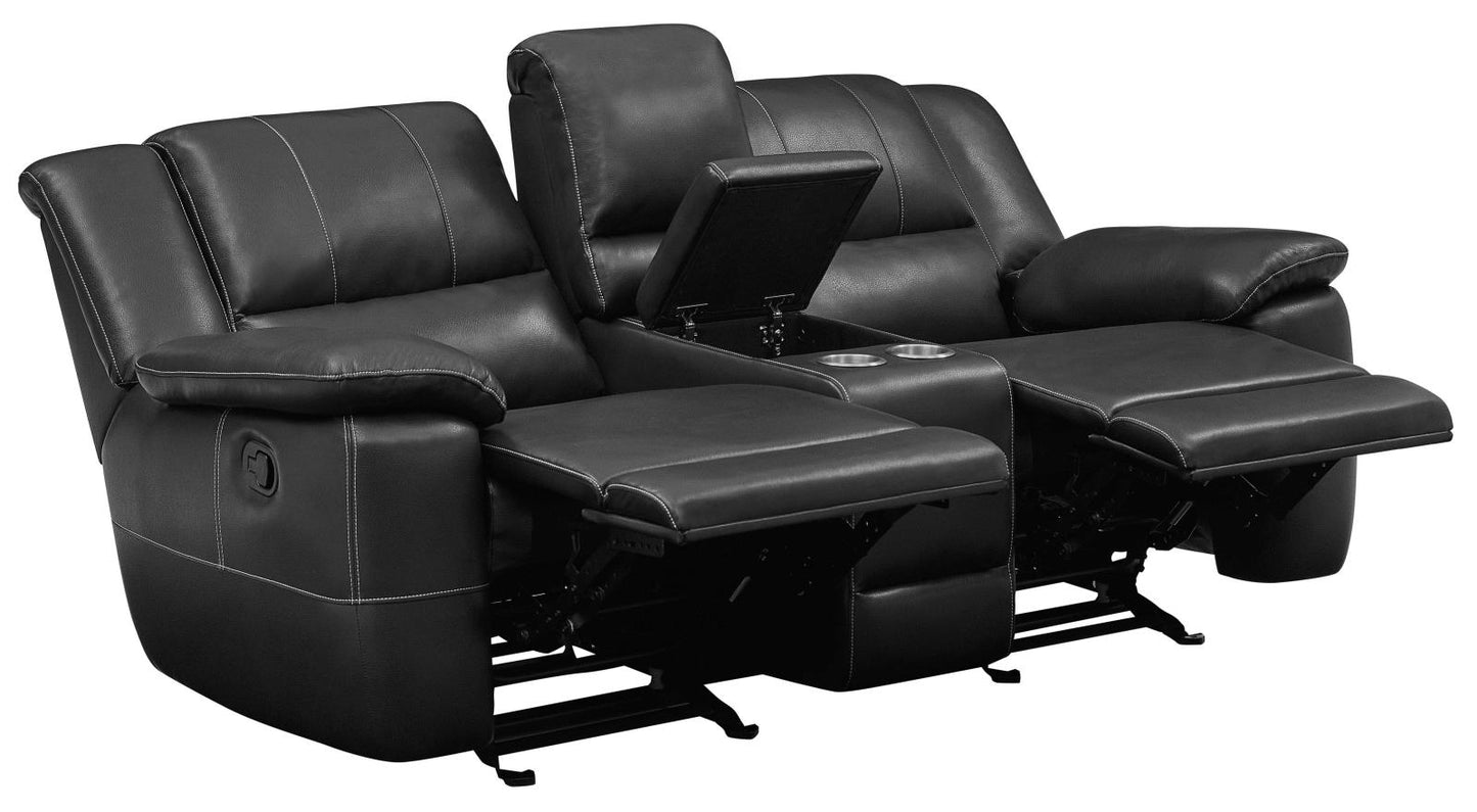 Lee - Lee Upholstered Pillow Top Arm Living Room Set Black