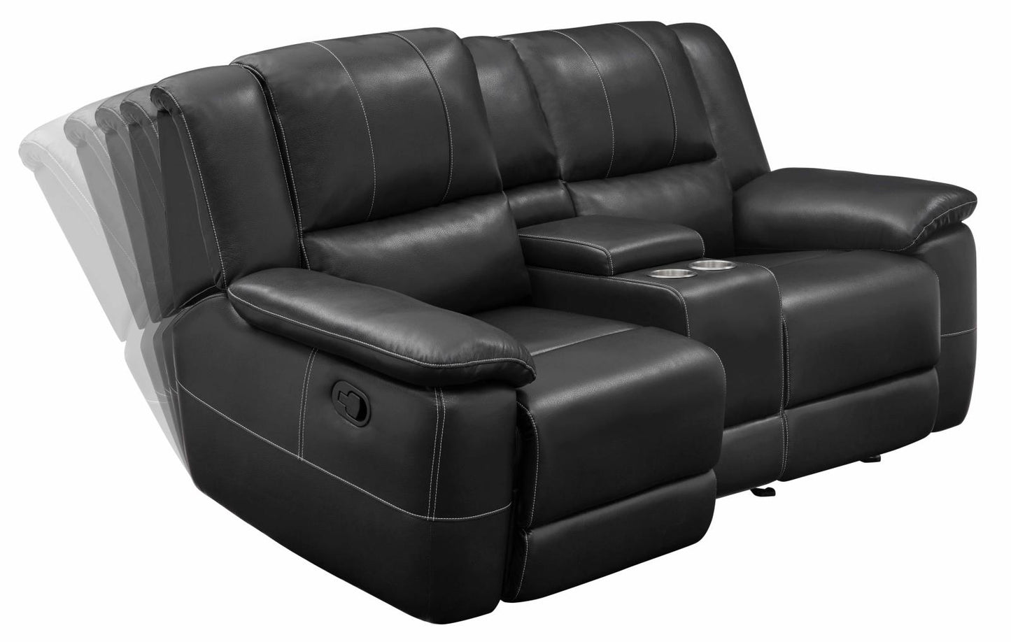 Lee - Lee Upholstered Pillow Top Arm Living Room Set Black