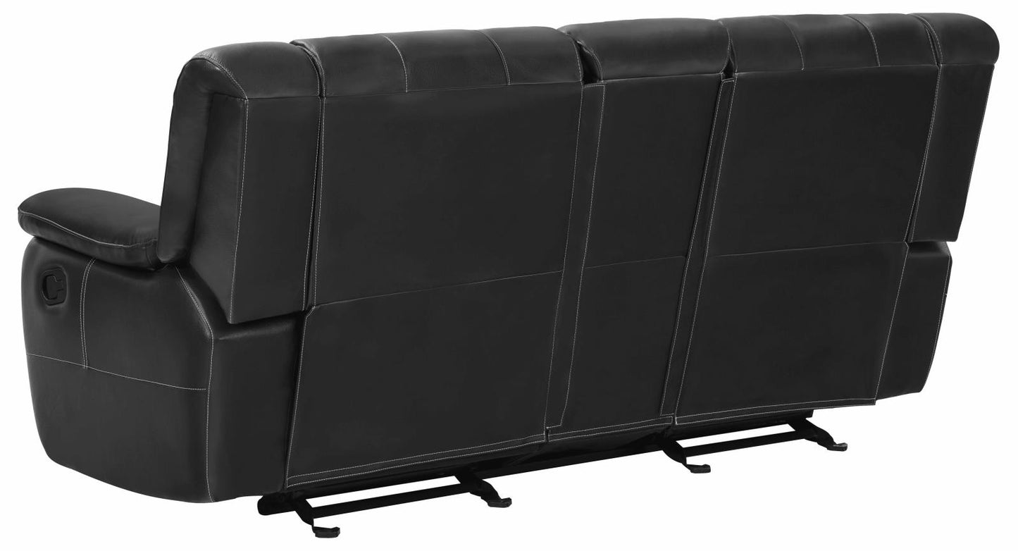 Lee - Lee Upholstered Pillow Top Arm Living Room Set Black