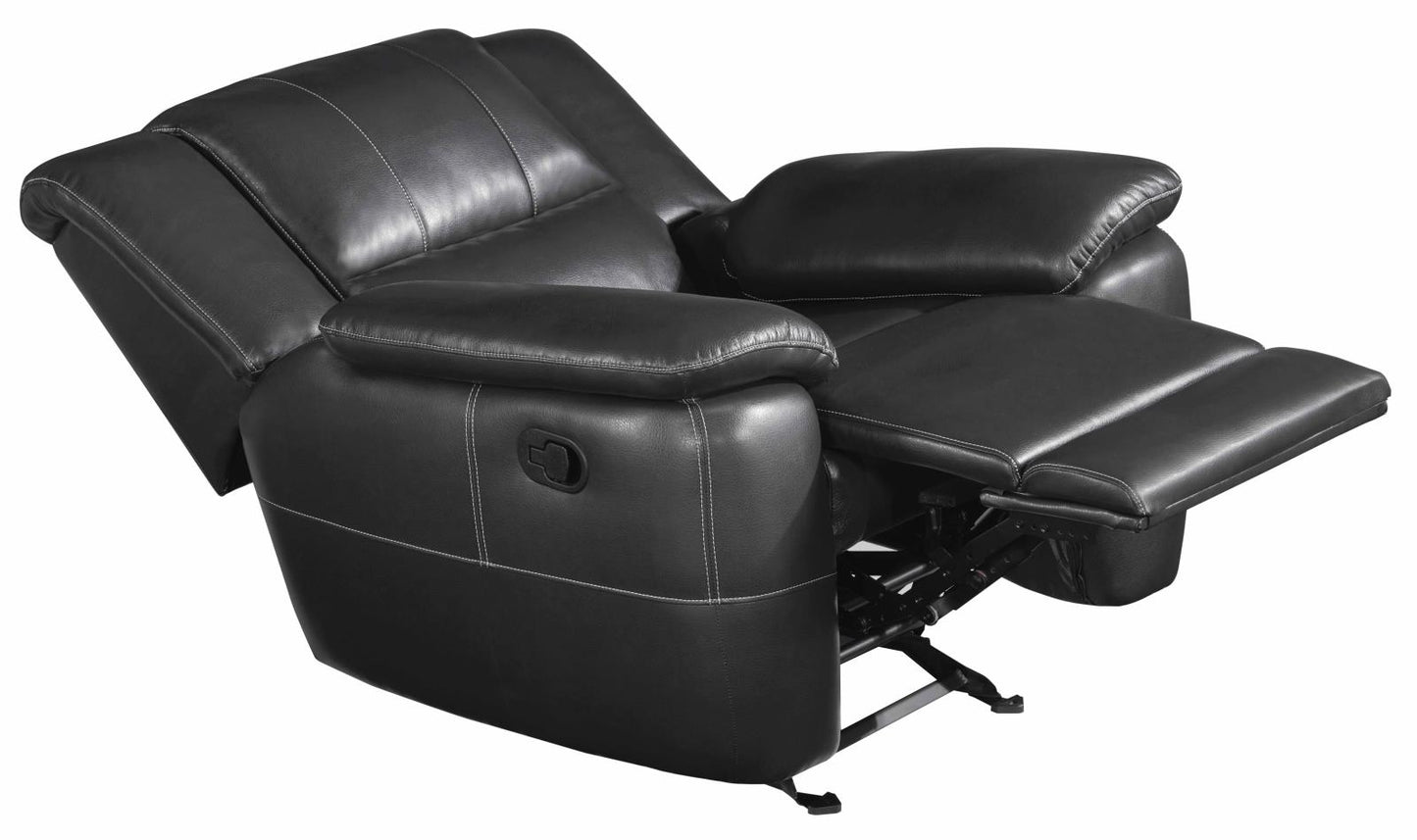 Lee - Lee Upholstered Pillow Top Arm Living Room Set Black