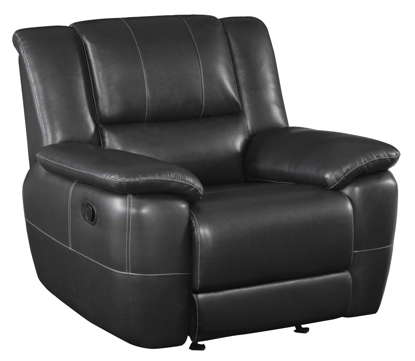 Lee - Lee Upholstered Pillow Top Arm Living Room Set Black