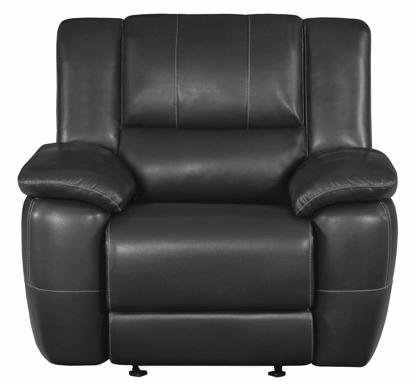 Lee - Lee Upholstered Pillow Top Arm Living Room Set Black