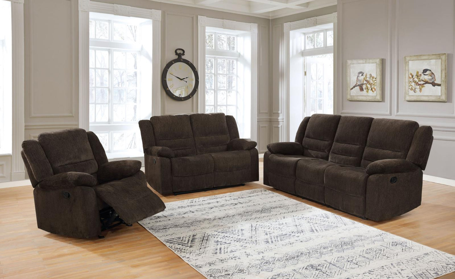 Gordon - Gordon Upholstered Tufted Living Room Set Chocolate Brown