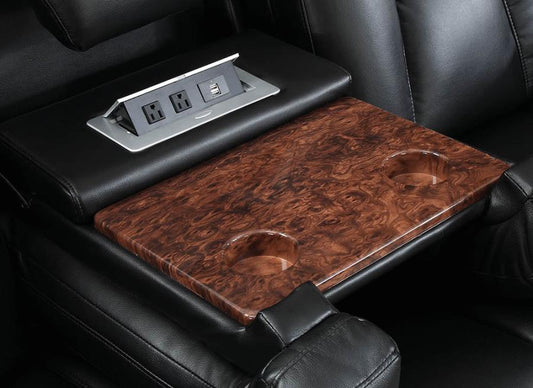 Delange - Delange Power^2 Sofa with Headrests Black