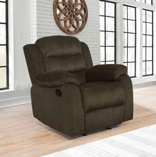 Rodman - Rodman Upholstered Glider Recliner Chocolate