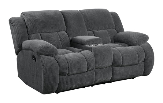 Weissman - Weissman Motion Loveseat with Console Charcoal