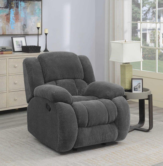 Weissman - Weissman Upholstered Glider Recliner Charcoal
