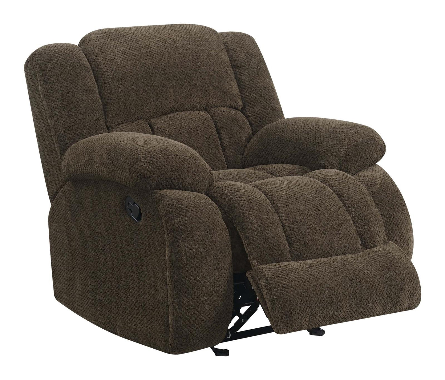 Weissman - Weissman Upholstered Glider Recliner Chocolate