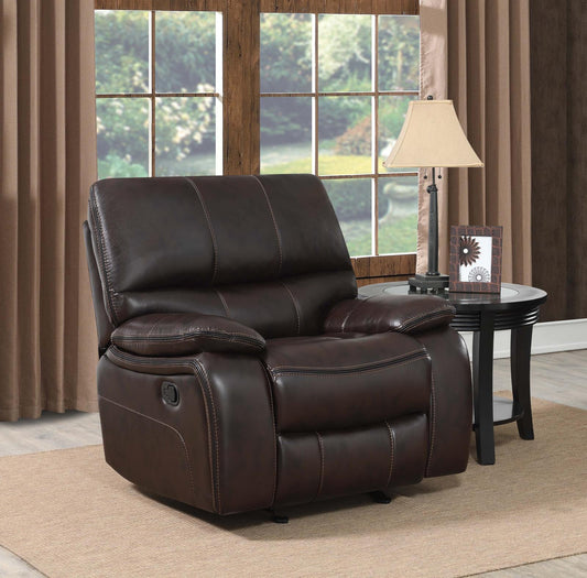 Willemse - Willemse Upholstered Glider Recliner Dark Brown