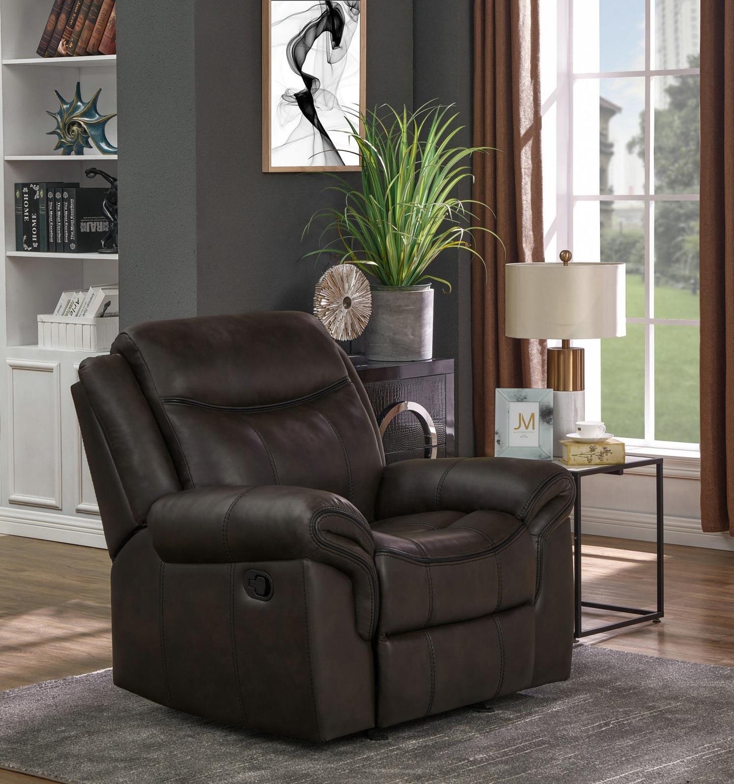 Sawyer - Sawyer Upholstered Glider Recliner Cocoa