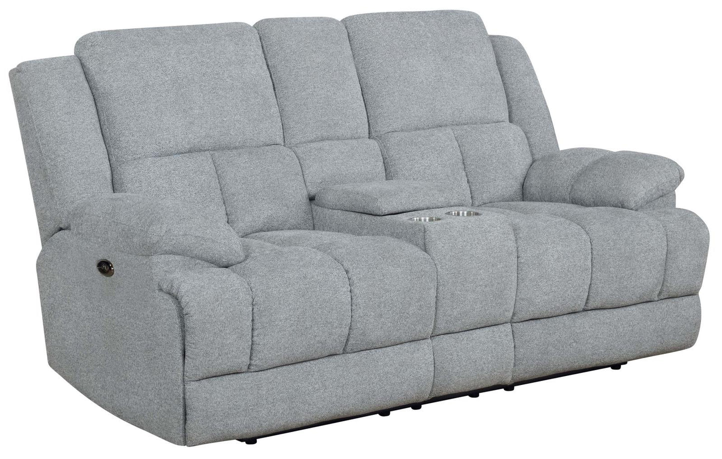 Waterbury - Waterbury 3-piece Pillow Top Arm Power Living Room Set Grey