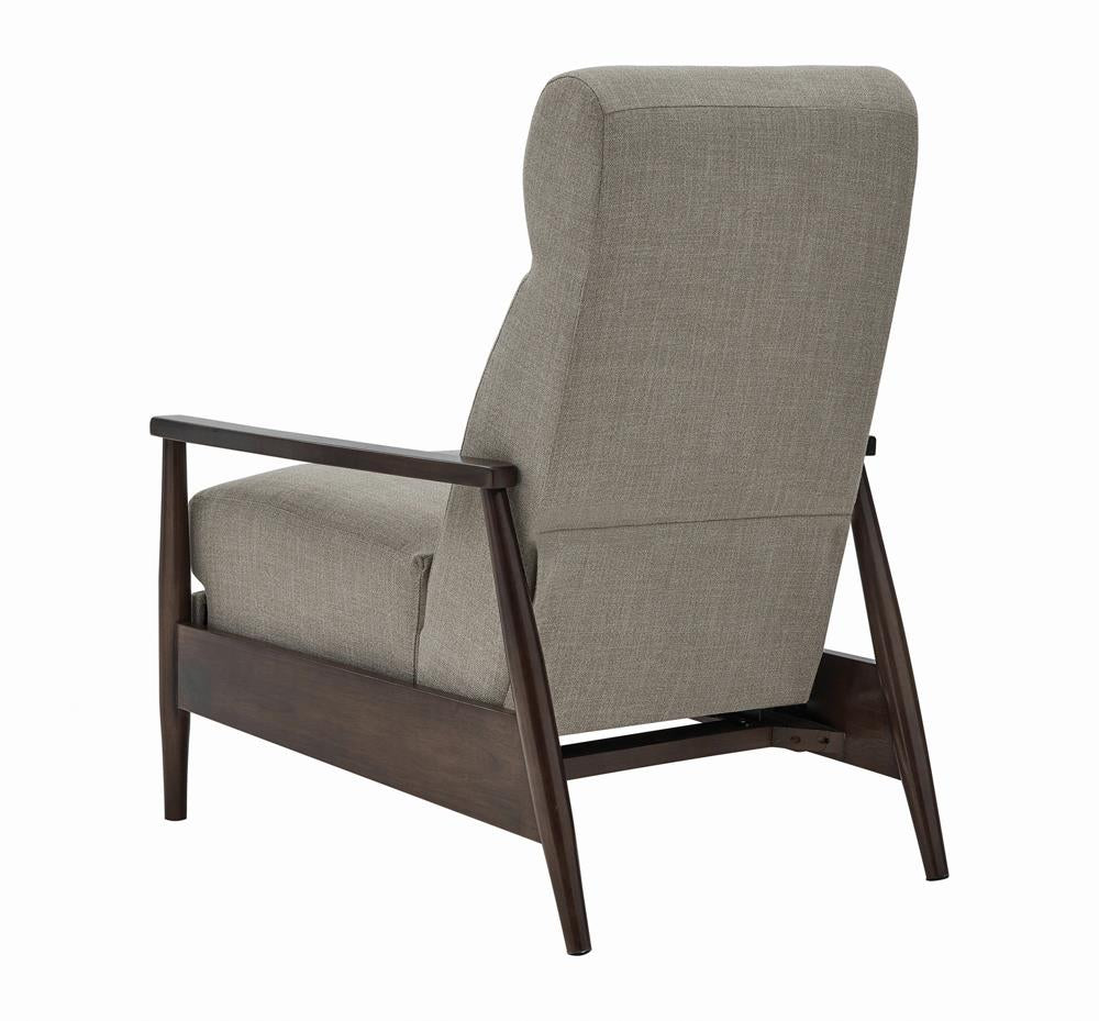 Kaylie - Kaylie Upholstered Push-Back Recliner Cream