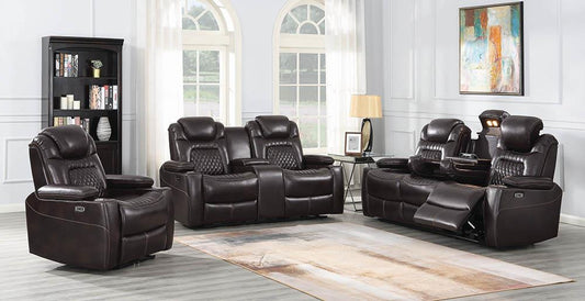 Korbach - Korbach Upholstered Power^2 Sofa Espresso