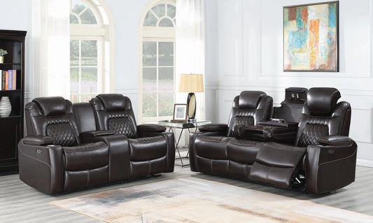 Korbach - Korbach 2-piece Power^2 Living Room Set Espresso