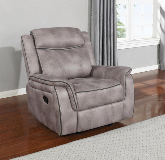 Lawrence - Lawrence Upholstered Tufted Back Glider Recliner