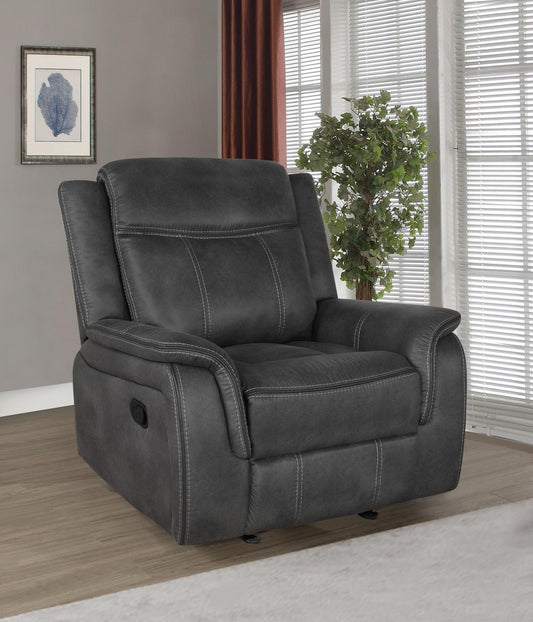 Lawrence - Lawrence Upholstered Tufted Back Glider Recliner