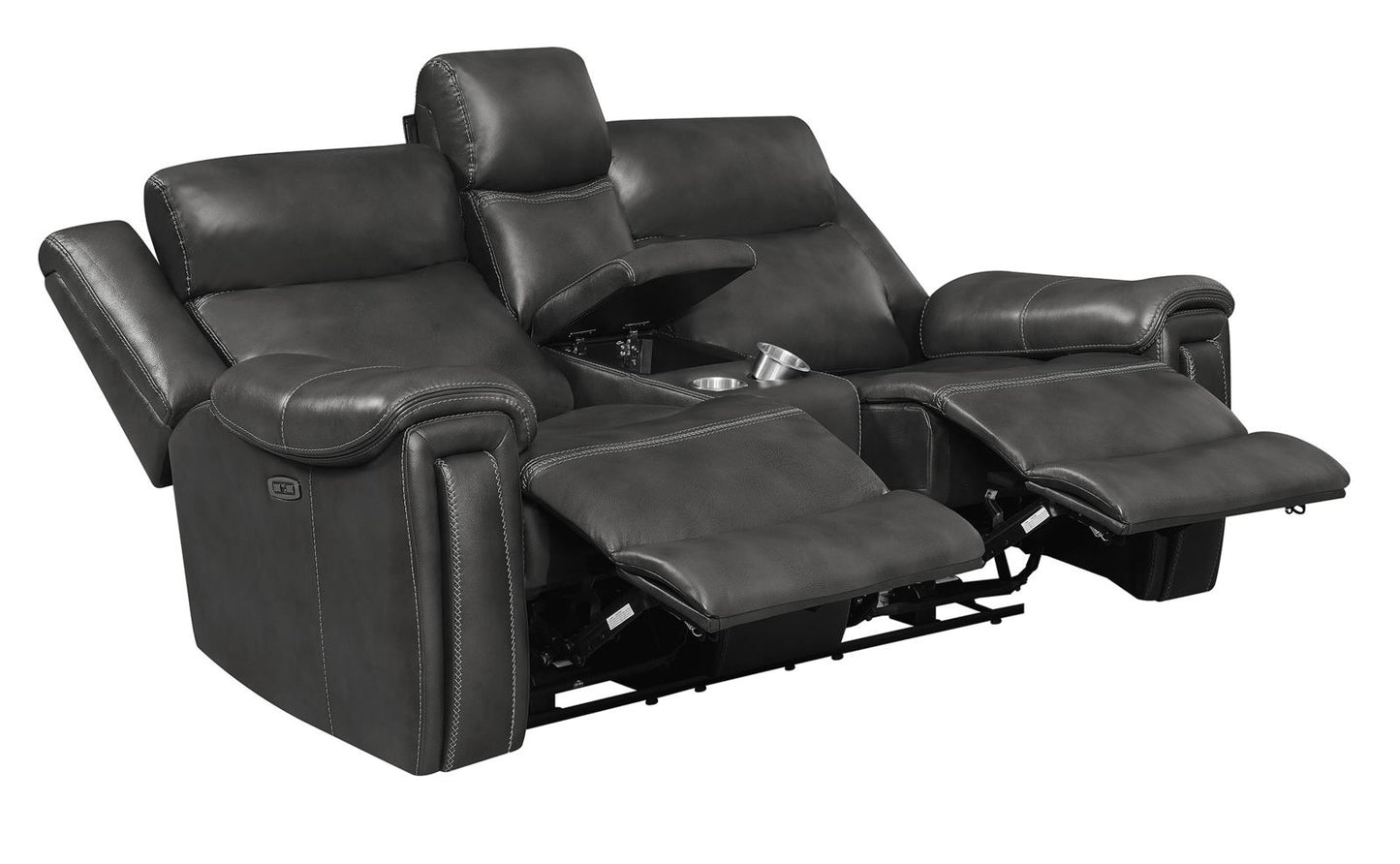 Shallowford - Shallowford 3-piece Power^2 Living Room Set Hand Rubbed Charcoal