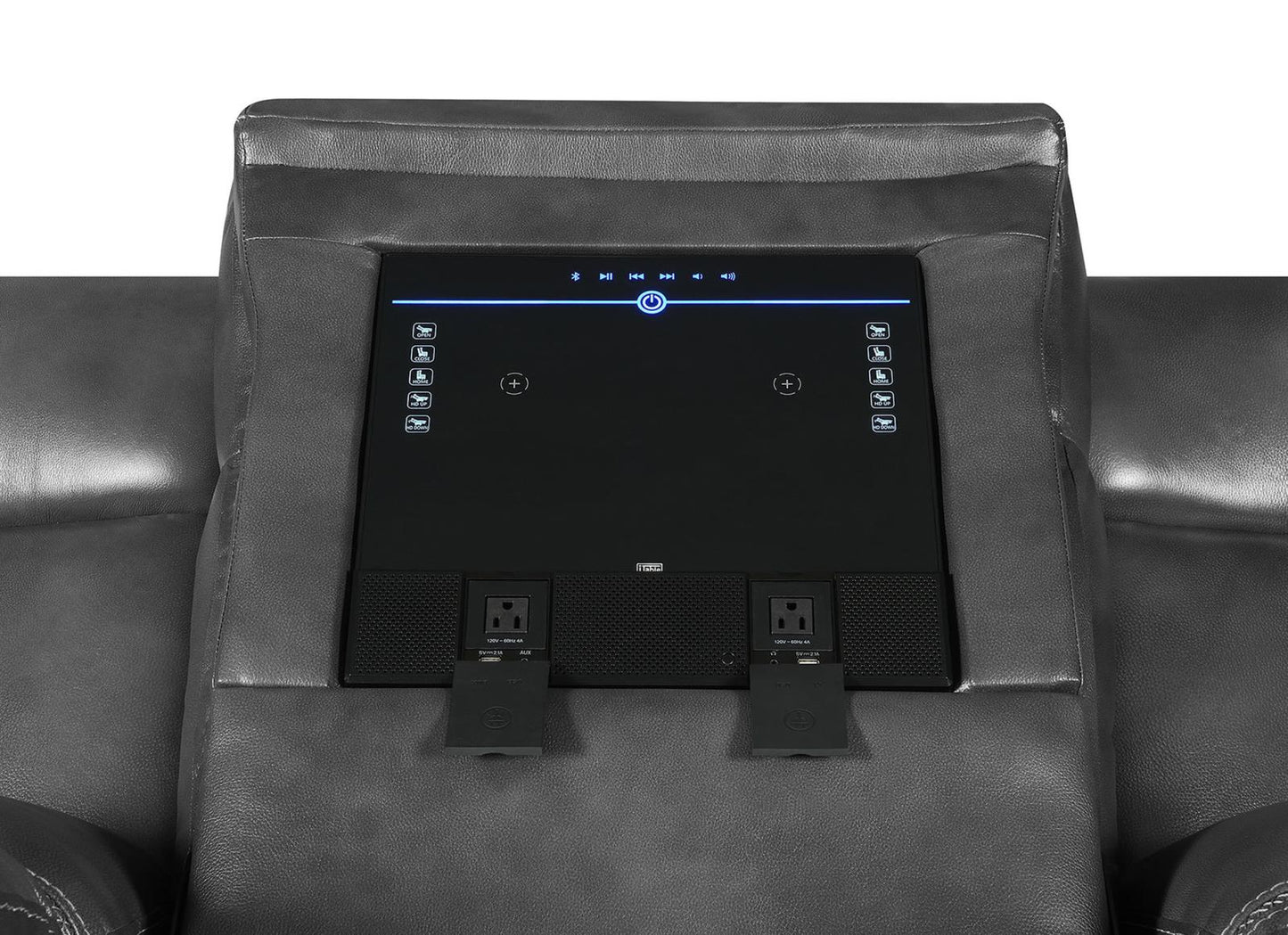 Shallowford - Shallowford 3-piece Power^2 Living Room Set Hand Rubbed Charcoal