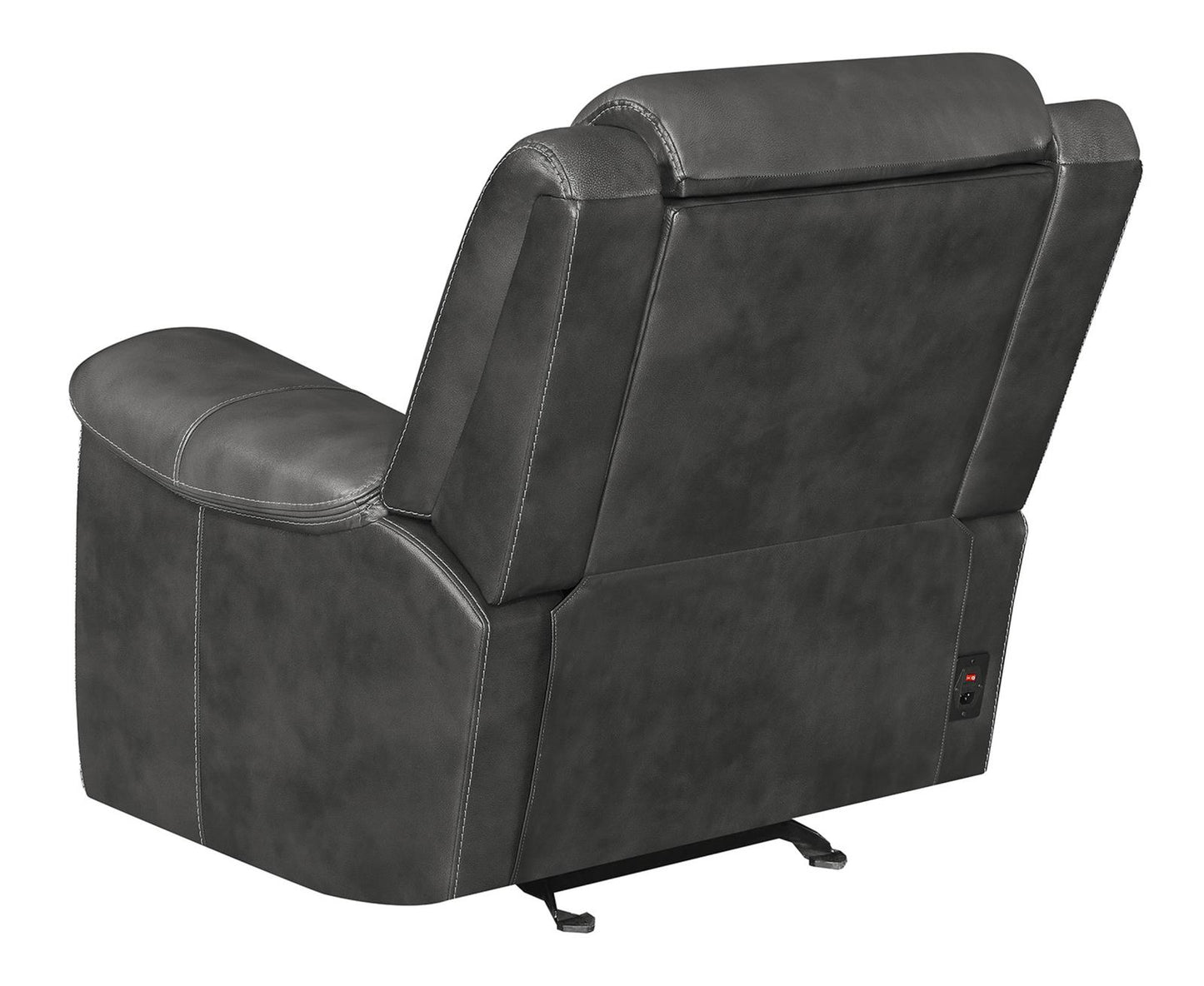 Shallowford - Shallowford Upholstered Power^2 Glider Recliner Hand Rubbed Charcoal