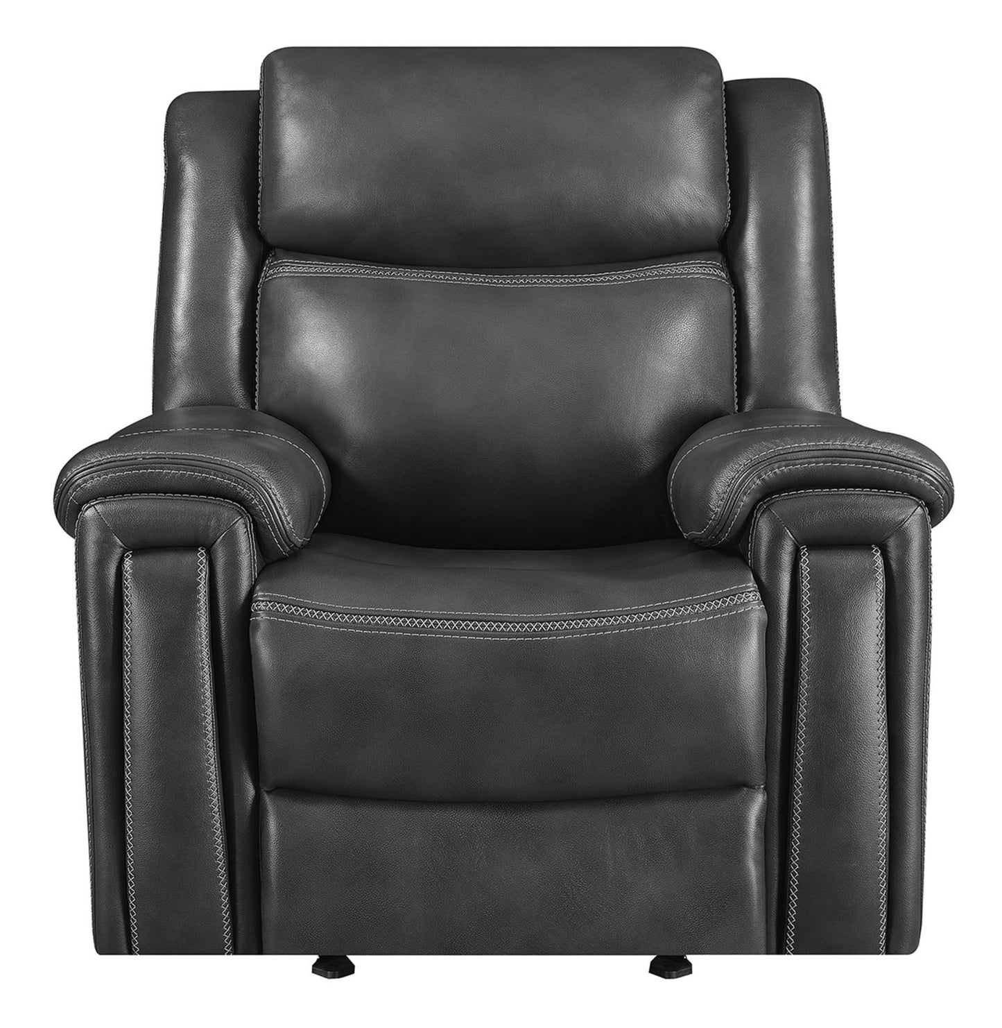 Shallowford - Shallowford Upholstered Power^2 Glider Recliner Hand Rubbed Charcoal