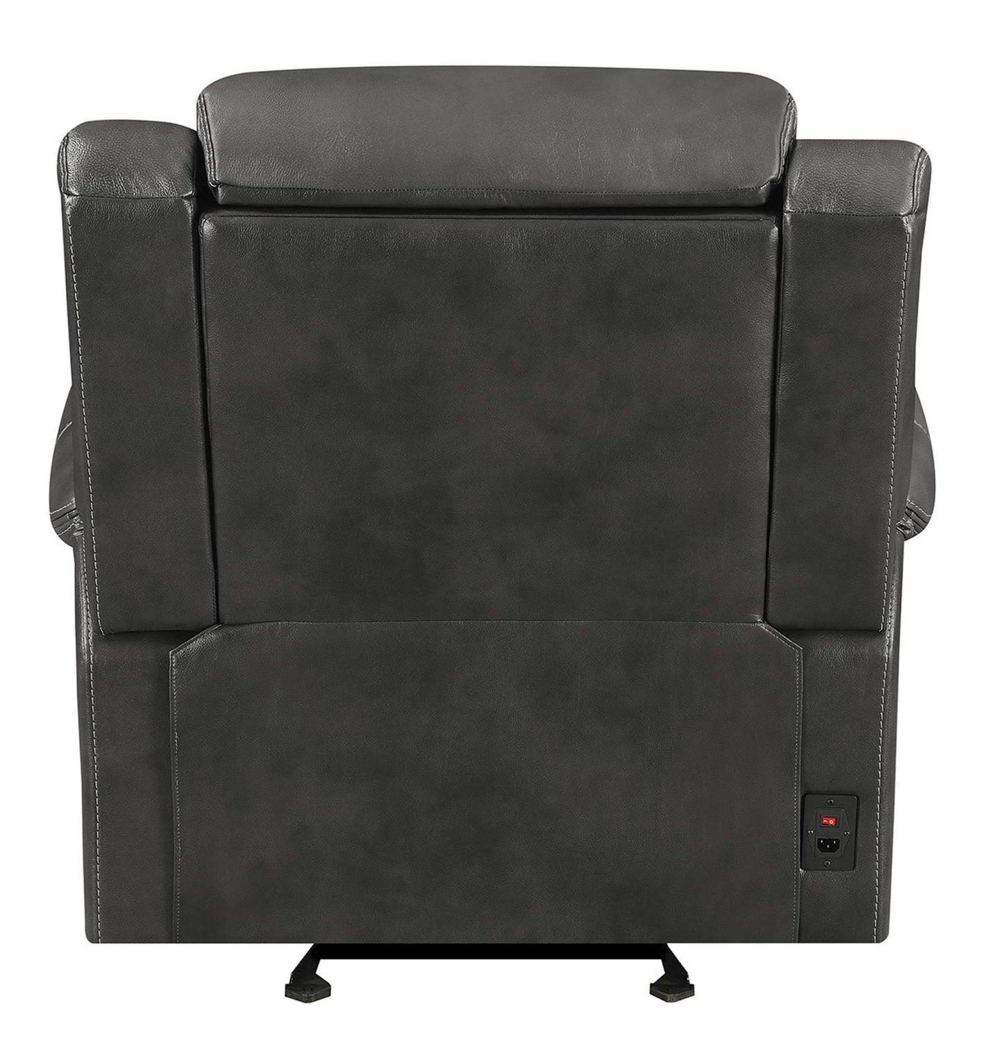 Shallowford - Shallowford Upholstered Power^2 Glider Recliner Hand Rubbed Charcoal