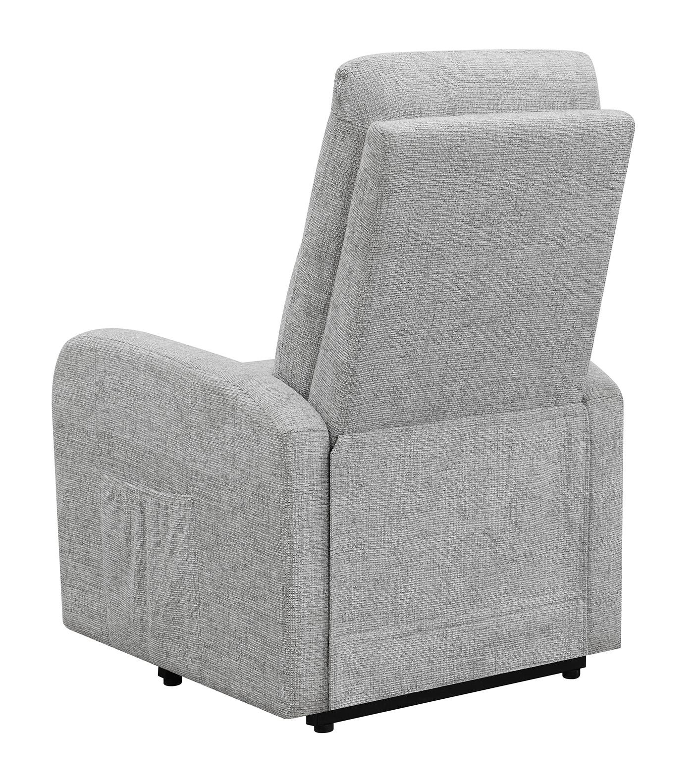 Howie - Howie Tufted Upholstered Power Lift Recliner Grey