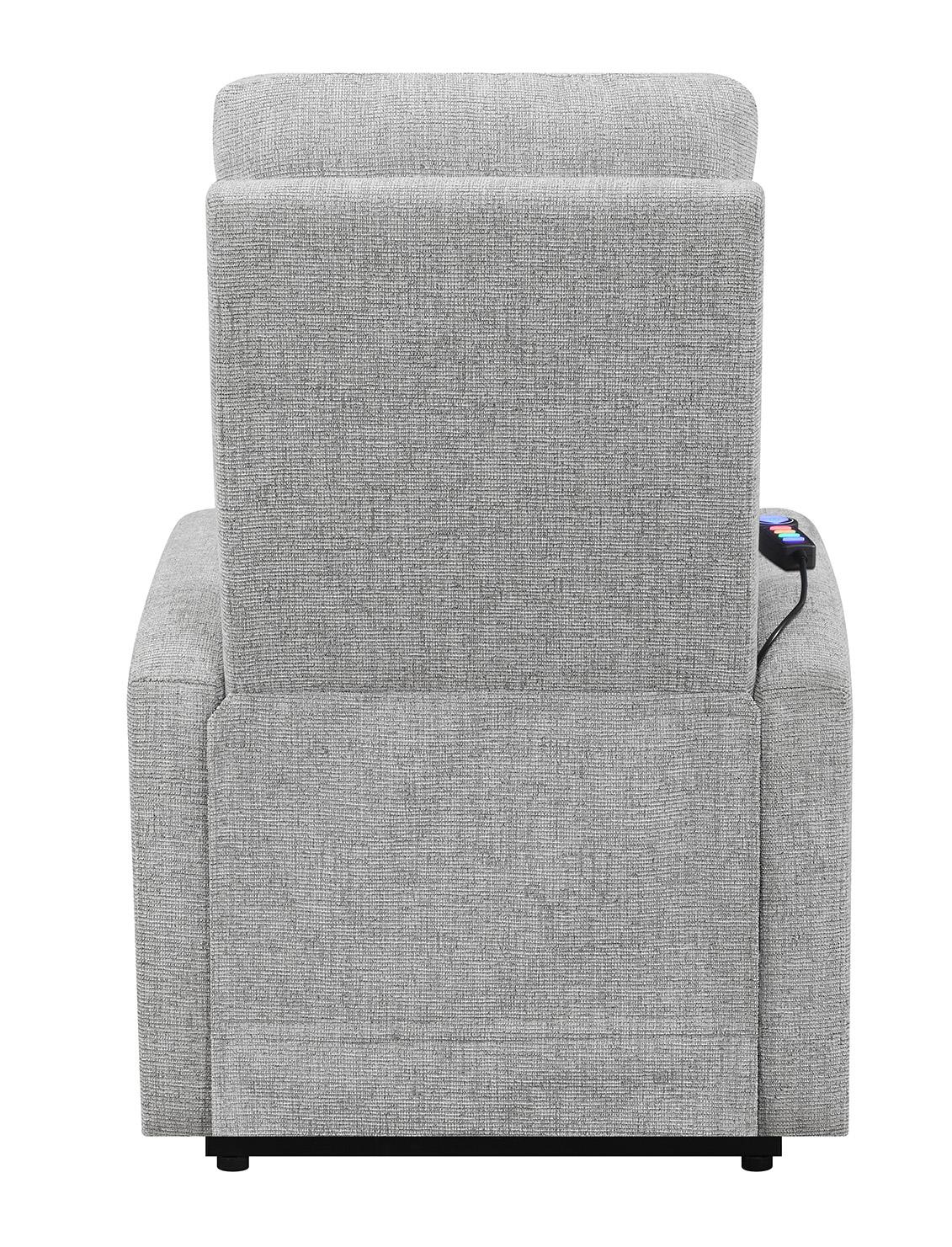 Howie - Howie Tufted Upholstered Power Lift Recliner Grey