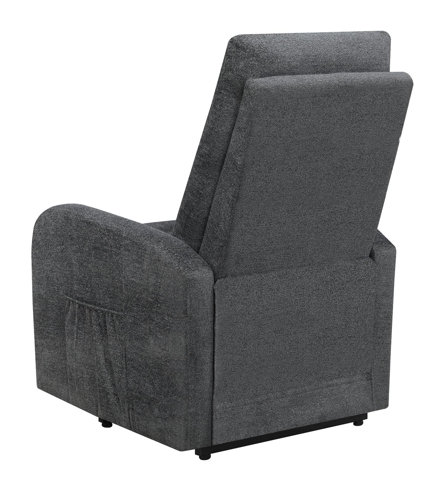 Howie - Howie Tufted Upholstered Power Lift Recliner Charcoal