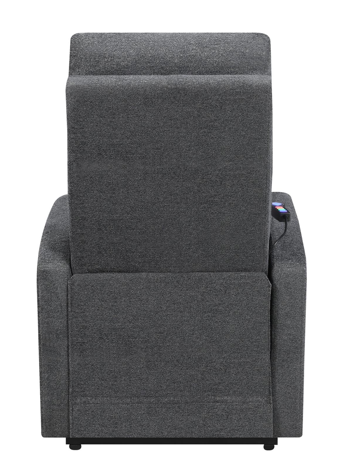 Howie - Howie Tufted Upholstered Power Lift Recliner Charcoal