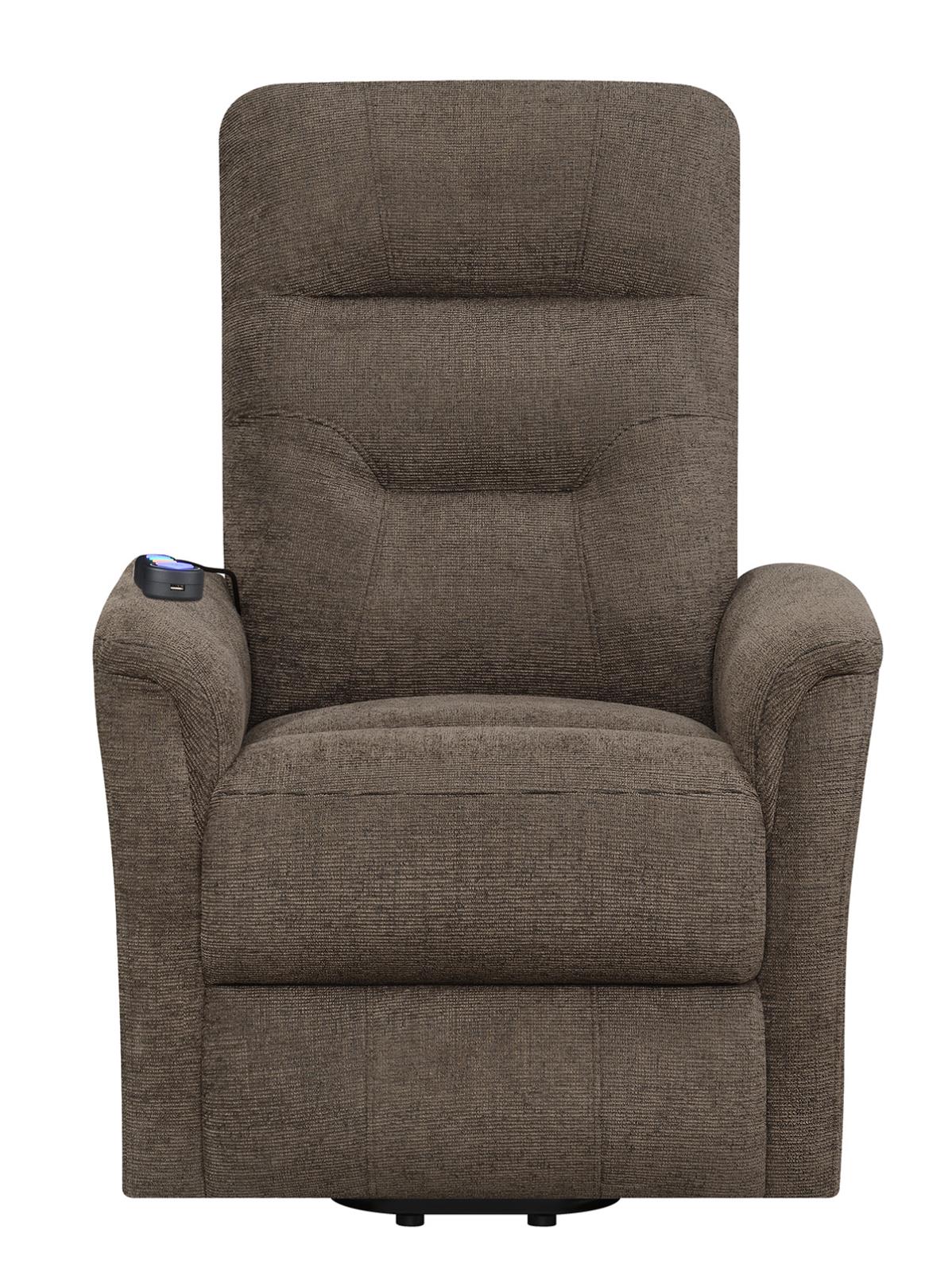 Henrietta - Henrietta Power Lift Recliner with Storage Pocket Brown