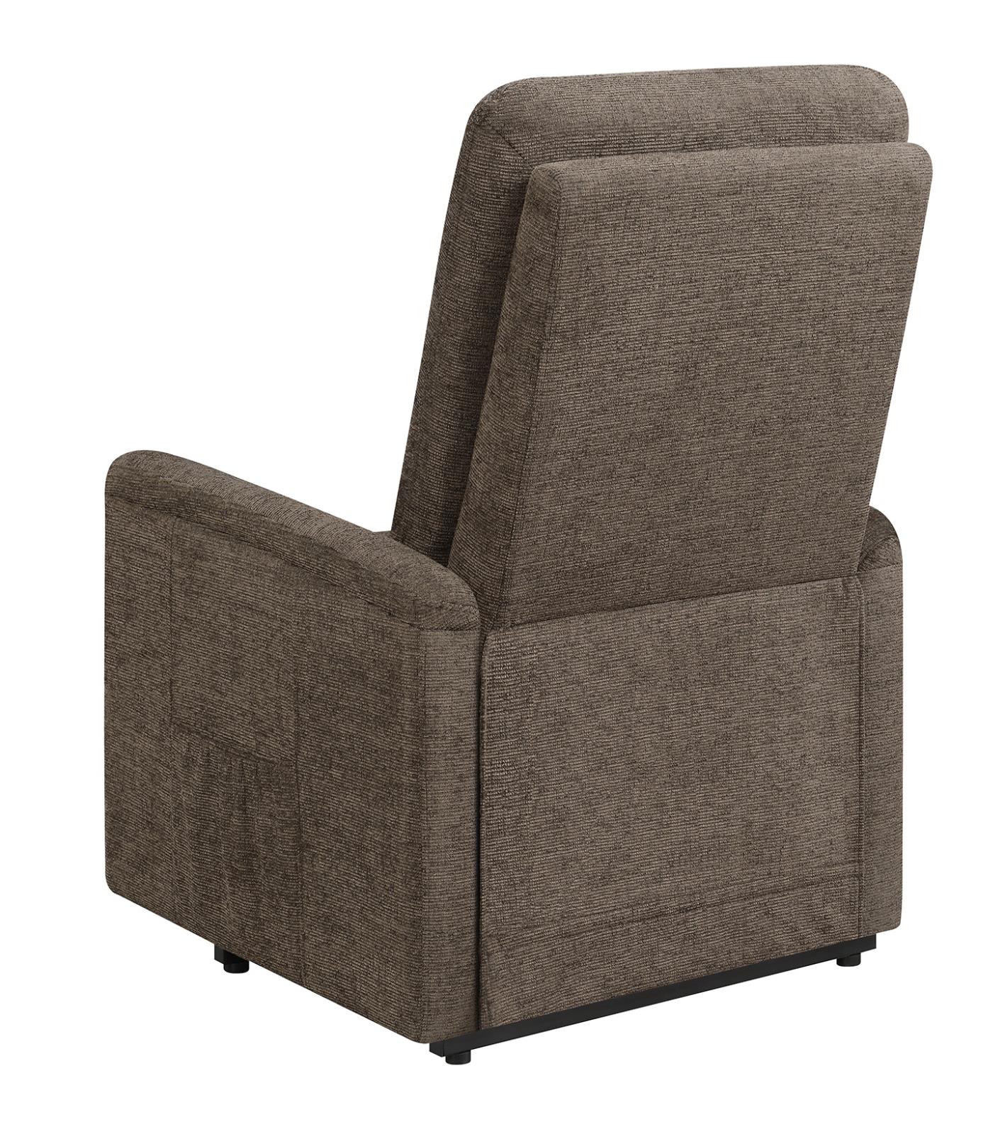 Henrietta - Henrietta Power Lift Recliner with Storage Pocket Brown