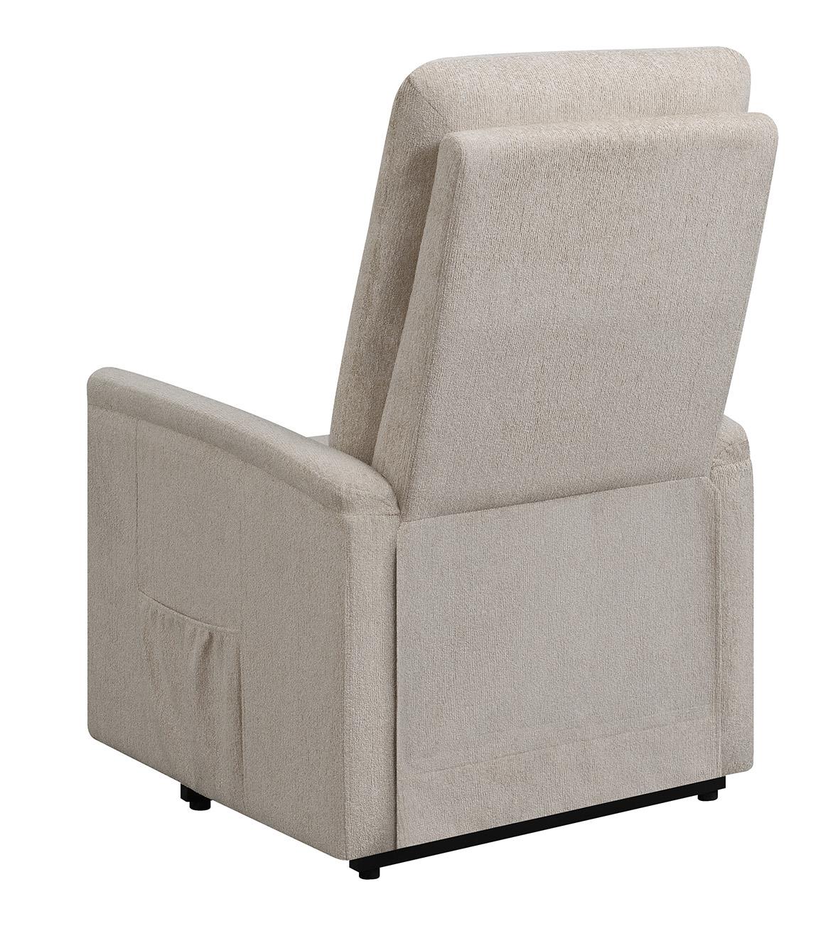 Henrietta - Henrietta Power Lift Recliner with Storage Pocket Beige