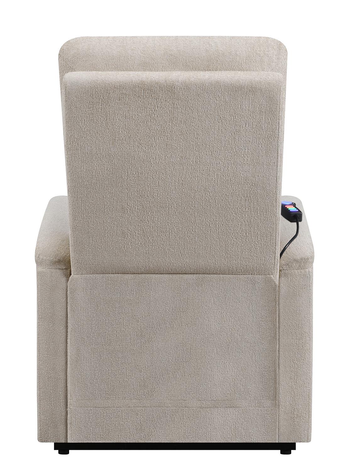 Henrietta - Henrietta Power Lift Recliner with Storage Pocket Beige