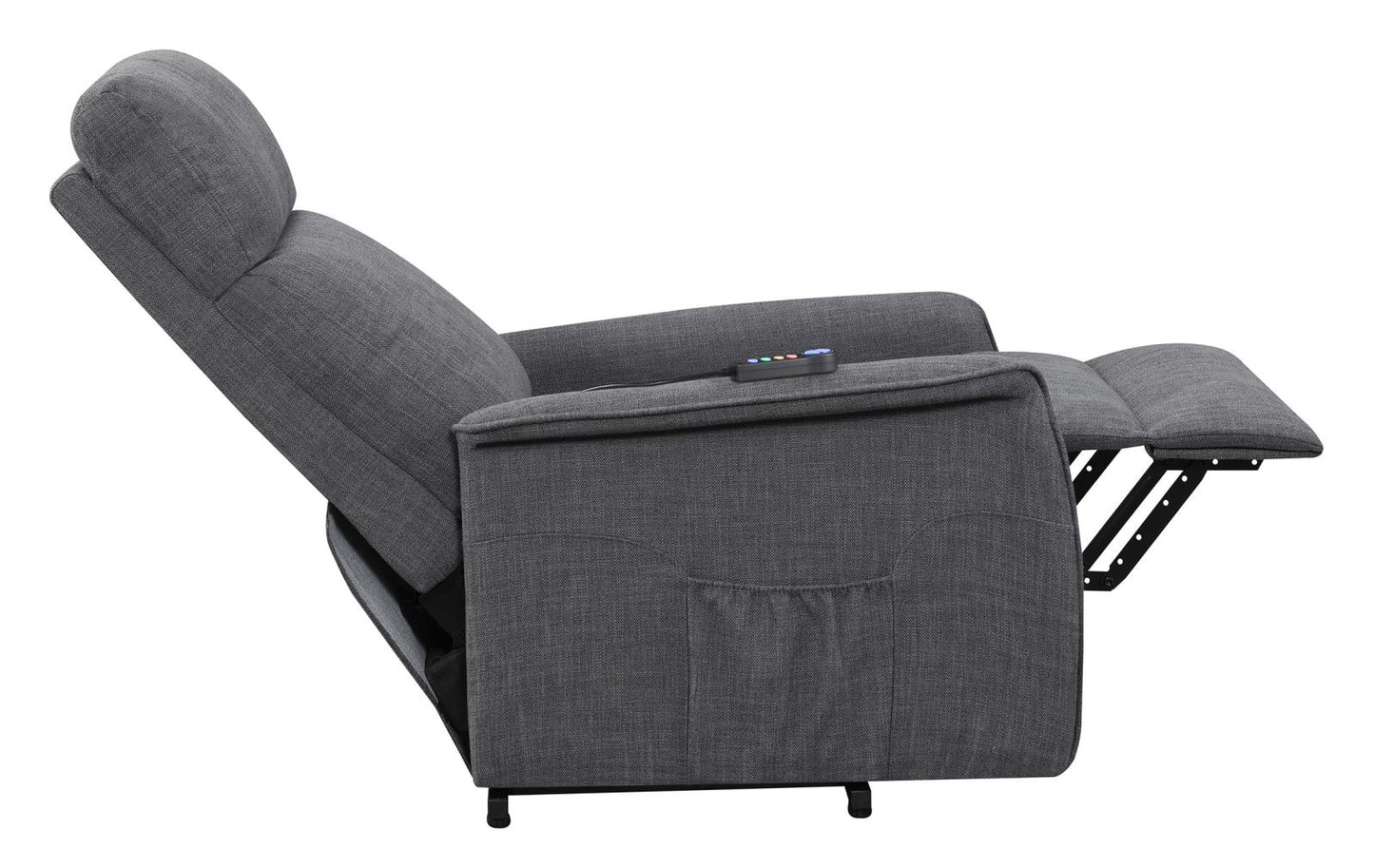 Herrera - Herrera Power Lift Recliner with Wired Remote Charcoal