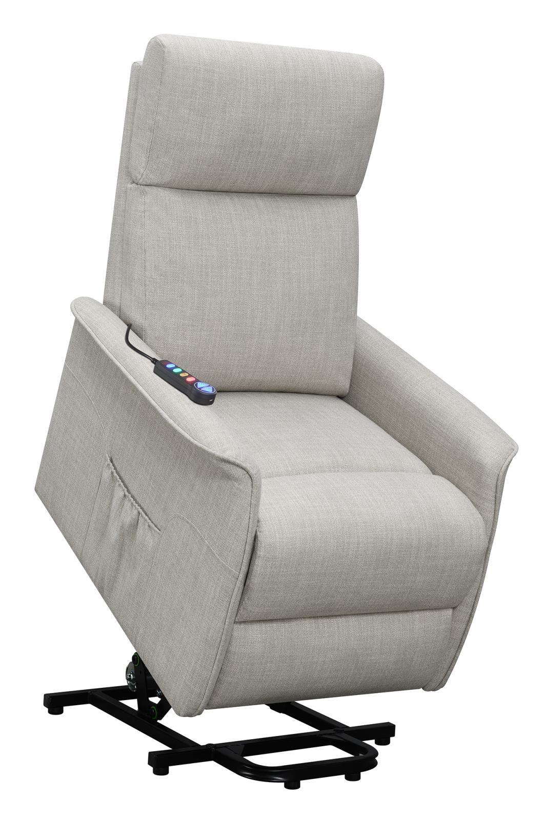 Herrera - Herrera Power Lift Recliner with Wired Remote Beige