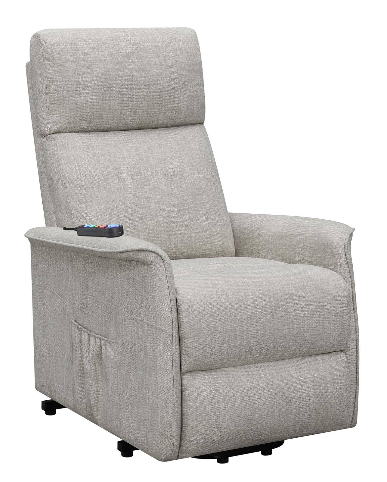 Herrera - Herrera Power Lift Recliner with Wired Remote Beige
