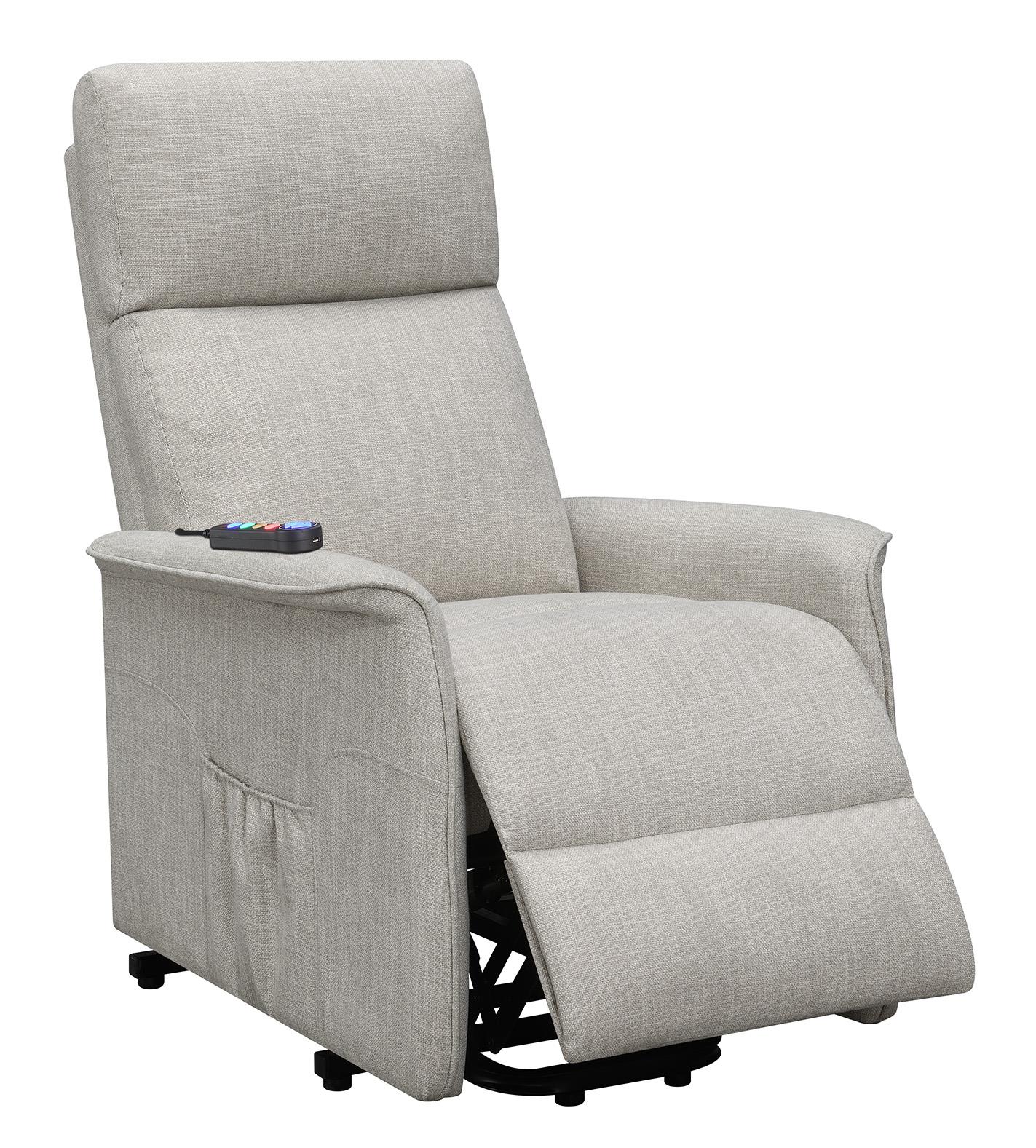 Herrera - Herrera Power Lift Recliner with Wired Remote Beige