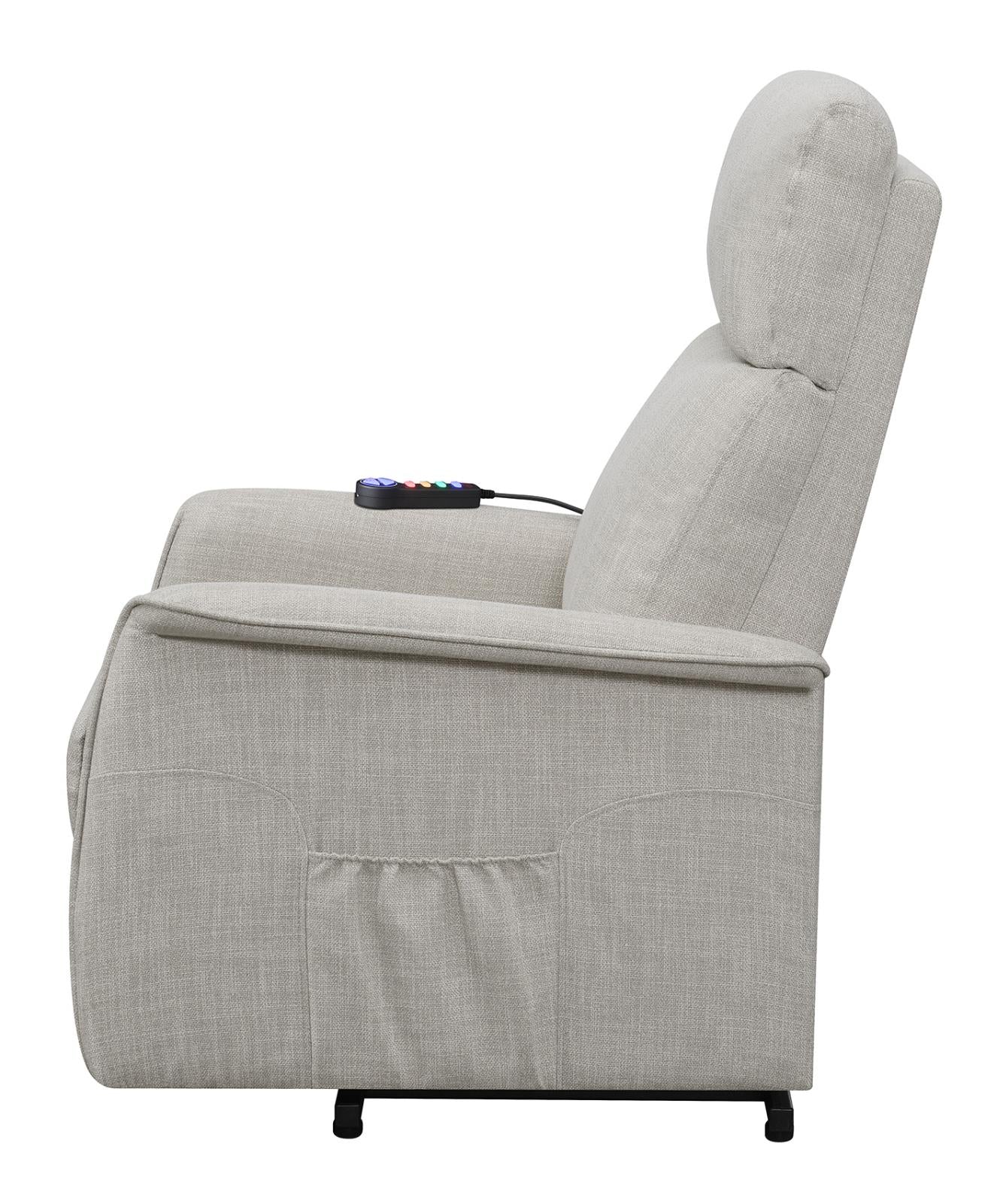Herrera - Herrera Power Lift Recliner with Wired Remote Beige
