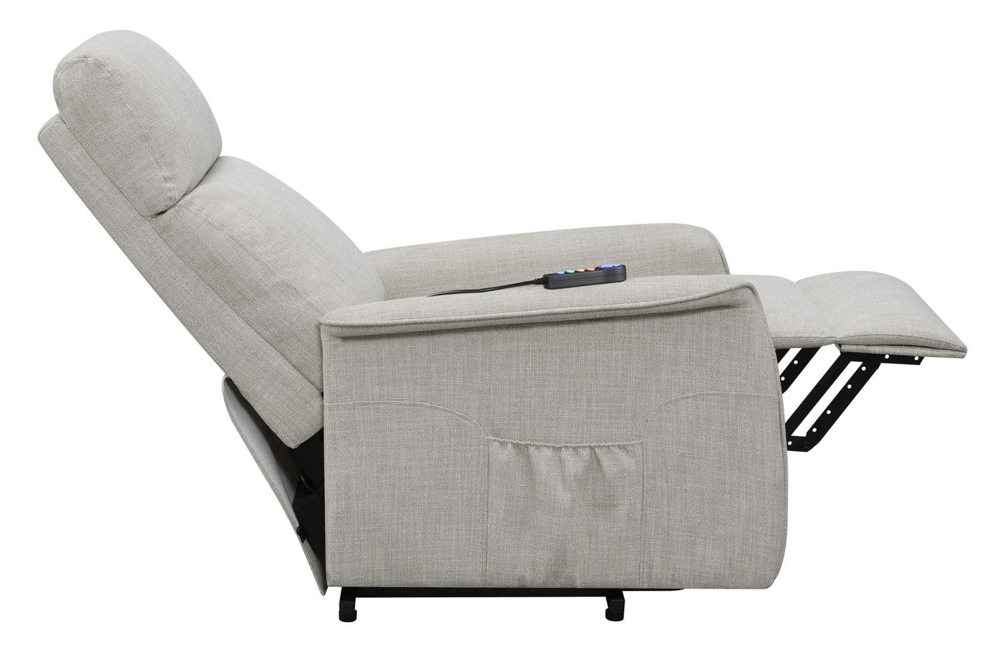 Herrera - Herrera Power Lift Recliner with Wired Remote Beige