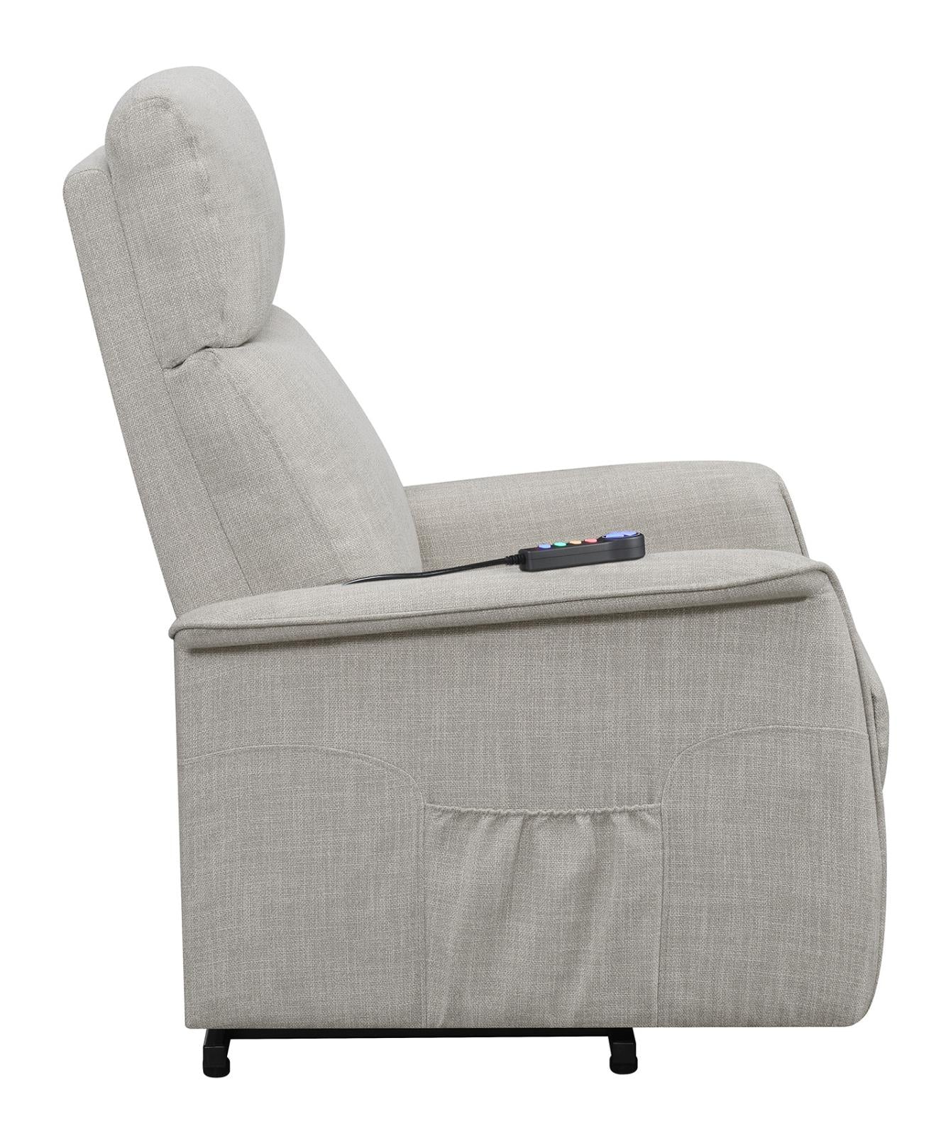 Herrera - Herrera Power Lift Recliner with Wired Remote Beige