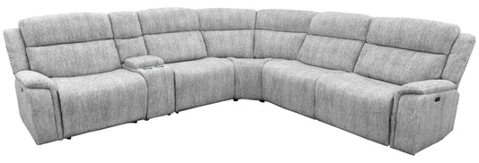 Wagner - Wagner 6-piece Modular Power^2 Sectional Light Grey