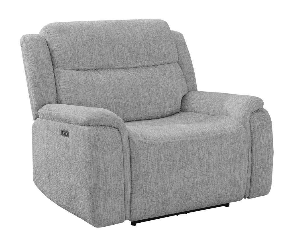 Wagner - Wagner Power^2 Recliner with Power Headrest Light Grey