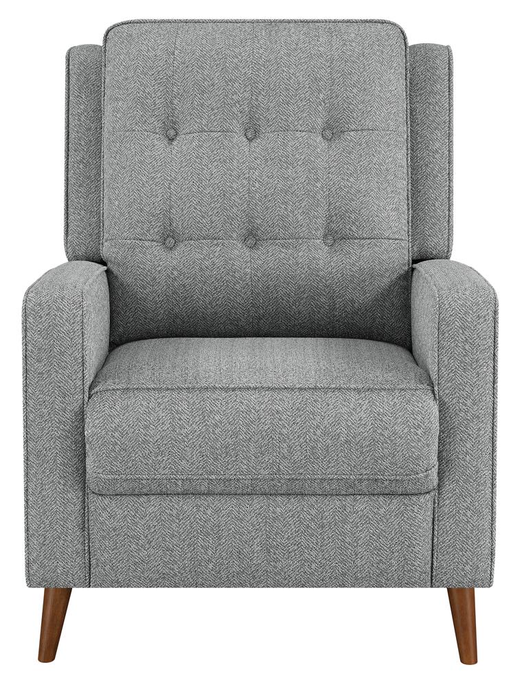 Davidson - Davidson Upholstered Tufted Push Back Recliner Grey