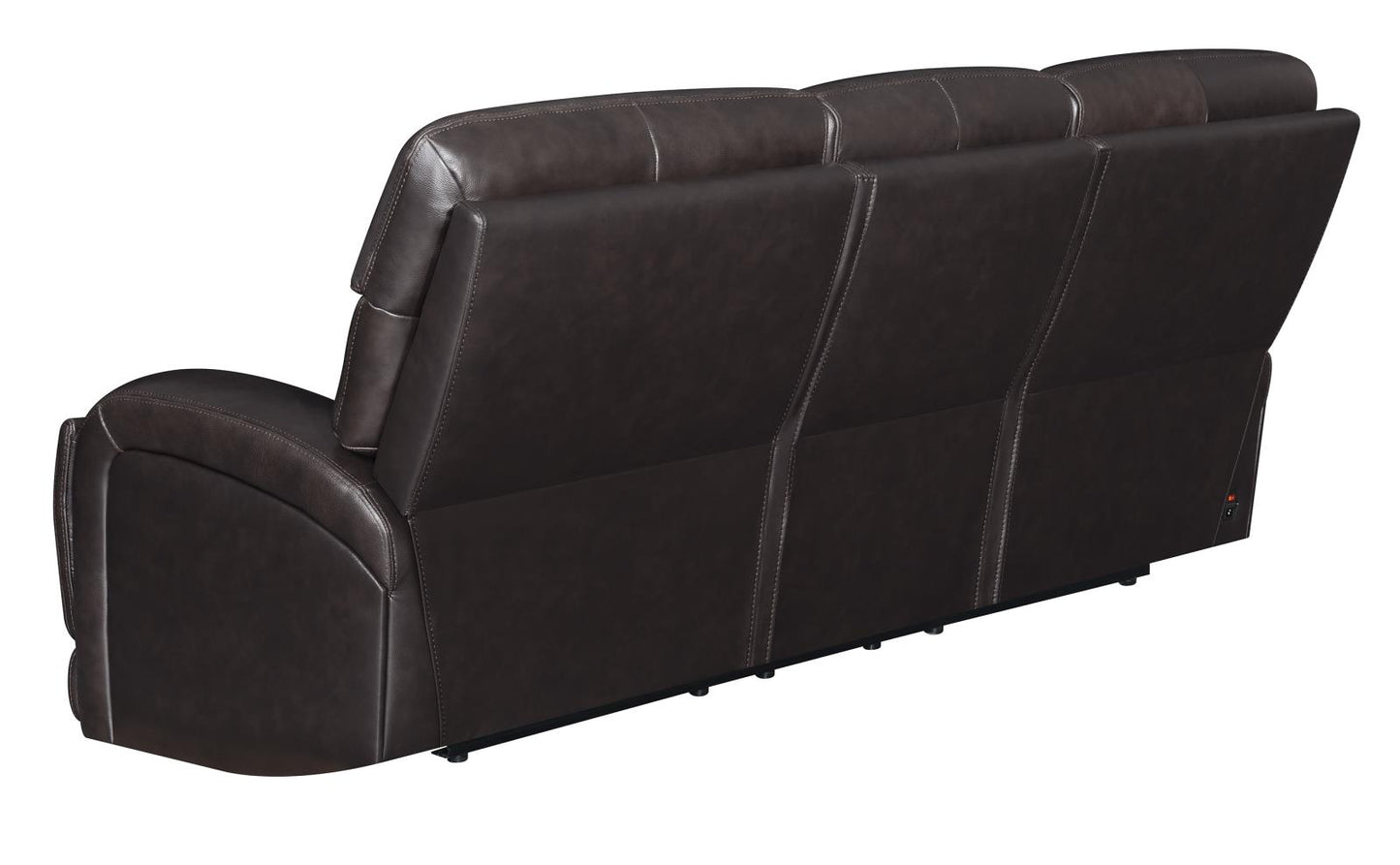 Longport - Longport Upholstered Power Sofa Dark Brown