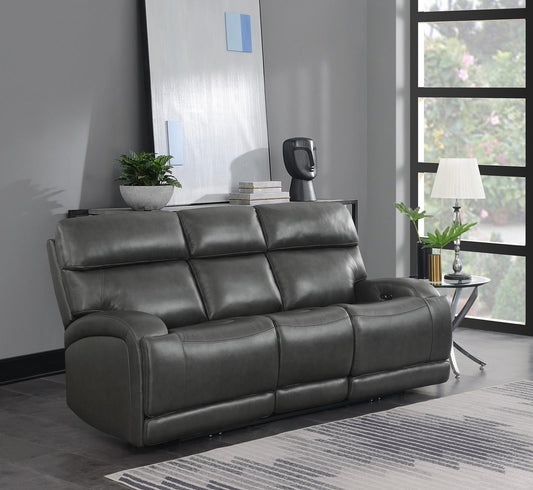 Longport - Longport Upholstered Power Sofa Charcoal