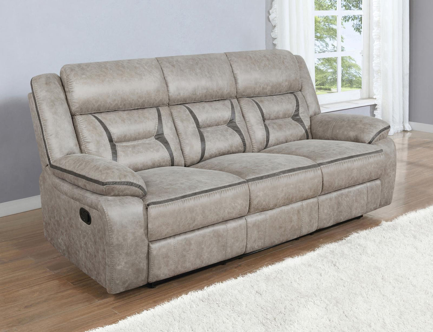 Greer - Greer Upholstered Tufted Back Motion Sofa