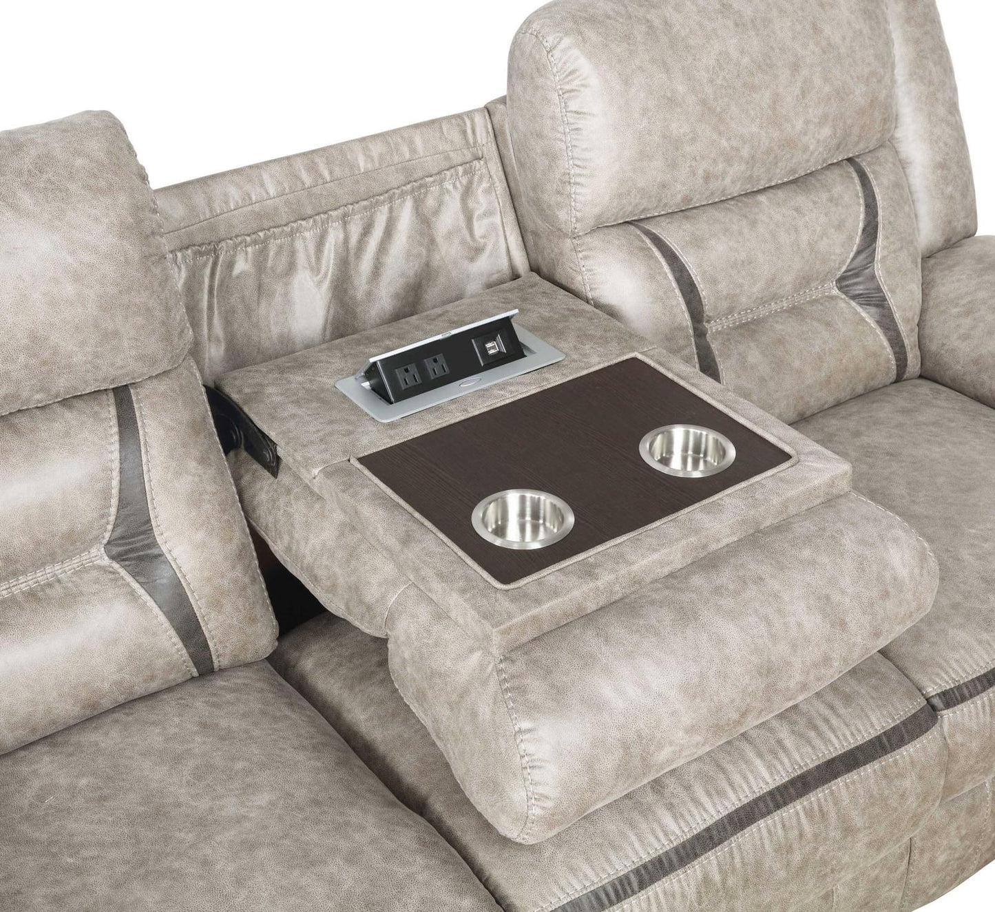 Greer - Greer Upholstered Tufted Back Motion Sofa