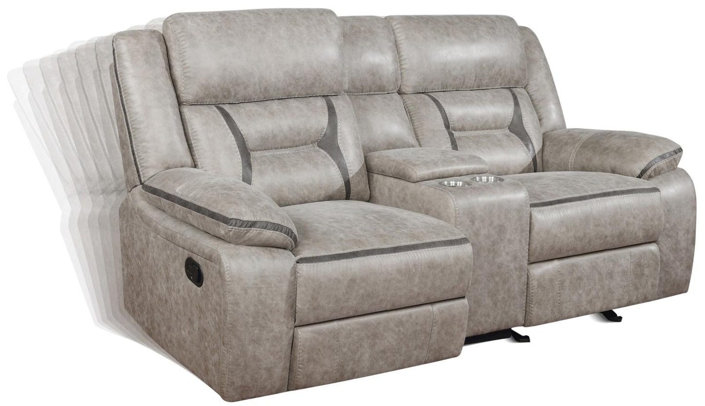 Greer - Greer Upholstered Tufted Back Glider Loveseat